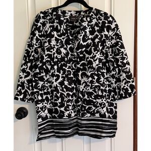 Rafaella Women's 100% Linen Tunic Top size S